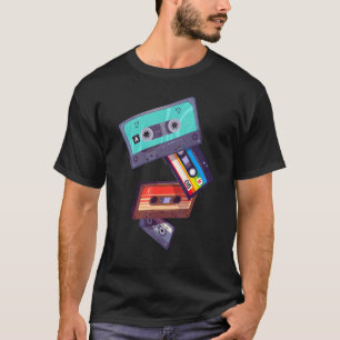 Mixtape-Kassette Vintage 80er 90er Jahre Stil Retr T-Shirt
