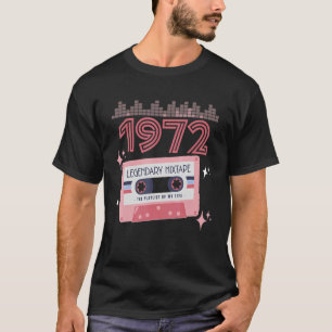 Mixtape Vintag Geburtstag 1972 Kassettenrücklauf T-Shirt