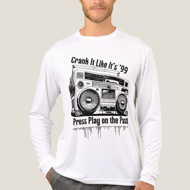 Mixtapes, Bass, and Rewind Days – 90s Music Nostal Tri-Blend Shirt (Vorderseite)