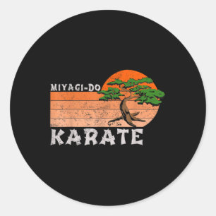 Miyagi-do Karate Funny Vintag Karate Bonsai Tree Runder Aufkleber