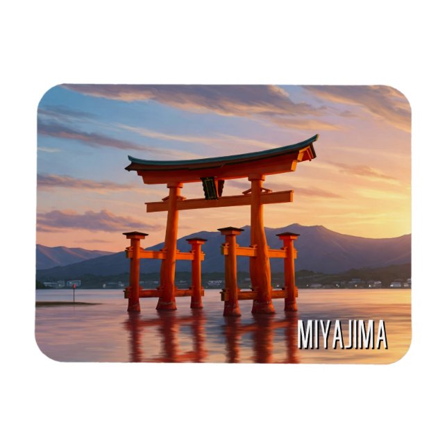 Miyajima Floating Torii Itsukushima Shrine Travel Magnet (Horizontal)