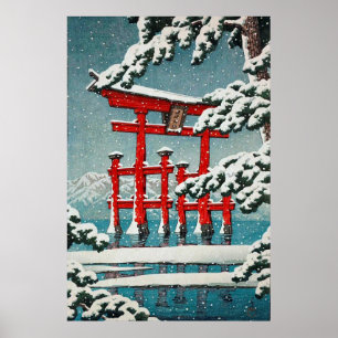 Miyajima in Snow Hasui Kawase Poster Print
