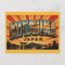 Miyajima Insel Japan Schwimmendes Heiligtum Vintag