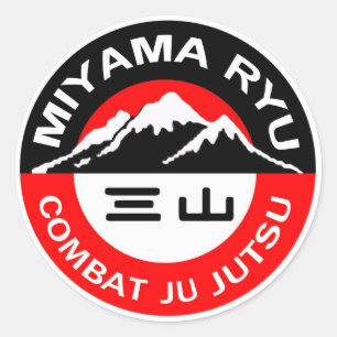 Miyama Ryu Logo Black & Red Runder Aufkleber