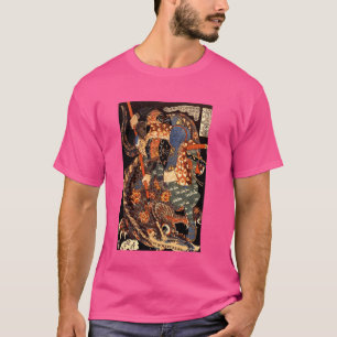 Miyamoto Musashi kämpft gegen Shark Vintage Kunst T-Shirt