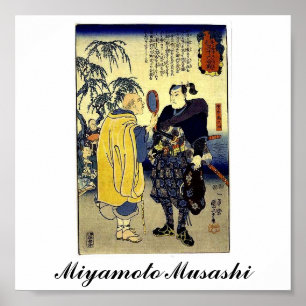 Miyamoto Musashi und der Wahrsager C. 1800's Poster