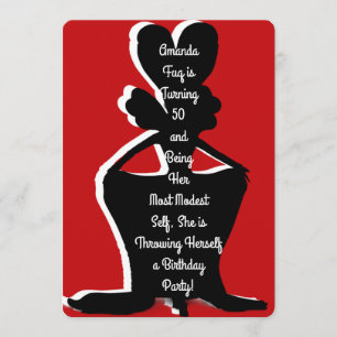 Miz Bescheidenheit-Dragqueen-Geburtstag laden ein Einladung