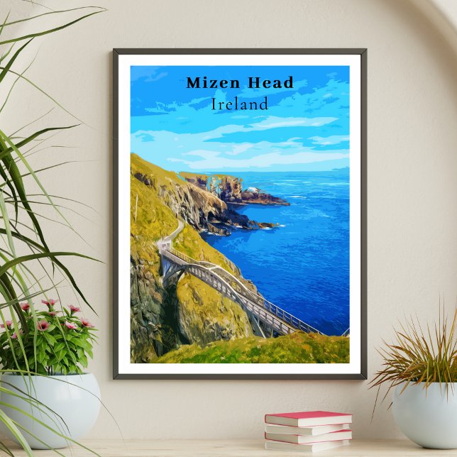 Mizen Head Cork Irland Retro Style Poster (Von Creator hochgeladen)