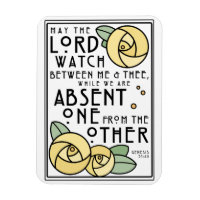 Mizpah Blessing | Gelbe Rosen | Art Nouveau Style