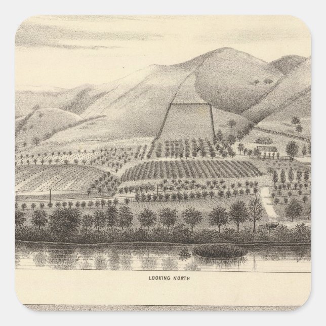 Mizzen Top Rancho Quadratischer Aufkleber (Vorderseite)