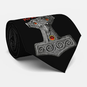 MJOLNIR Hammer von Thor, Viking Mythology Black Krawatte