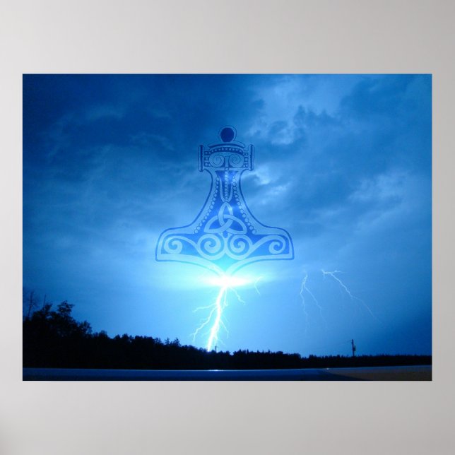 Mjolnir Strikes Poster (Vorne)