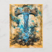 Mjölnir Thors Hammer mit Blitzschlag
