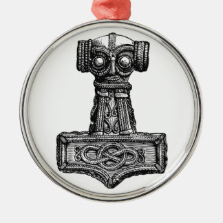 Mjolnir: Thor's Hammer Silbernes Ornament