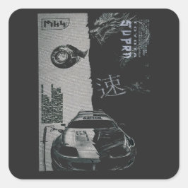 MK4 Auto Tuning Japan Quadratischer Aufkleber