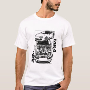 MK4 Legende - 2JZ Technische Motor Kunst T-Shirt