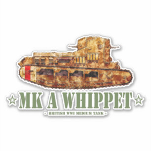 MK a Whippet World War One British Medium Tank WWI Aufkleber