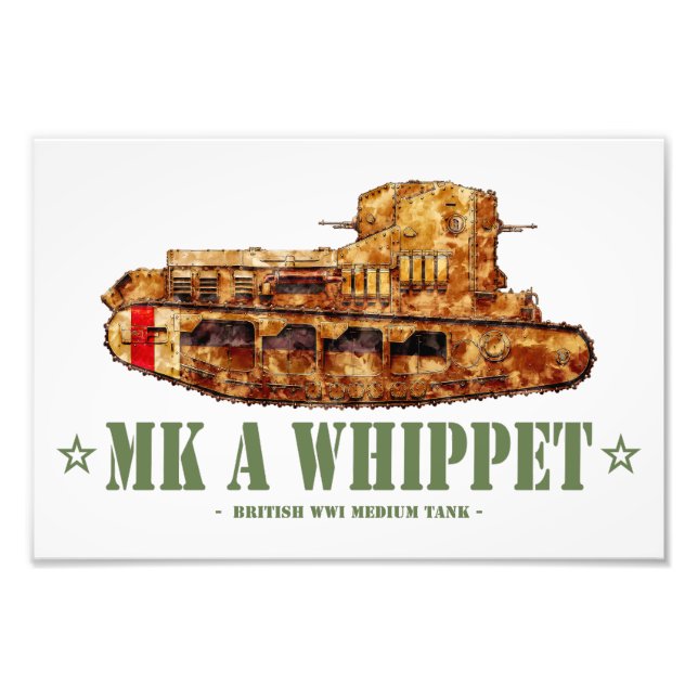 MK a Whippet World War One British Medium Tank WWI Fotodruck (Vorne)