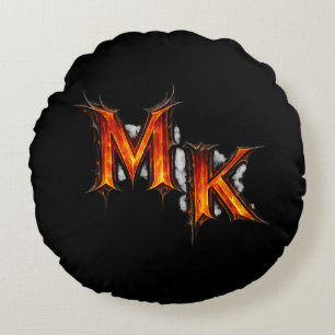 MK Infernal Gothic Emblem Rundes Kissen