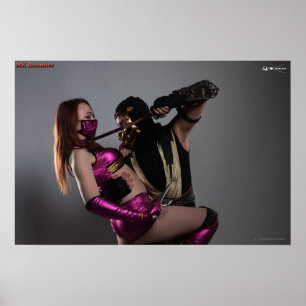 MK Roomies Scorpion X Mileena Poster