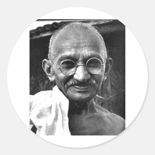 MKGandhi Runder Aufkleber (Vorderseite)