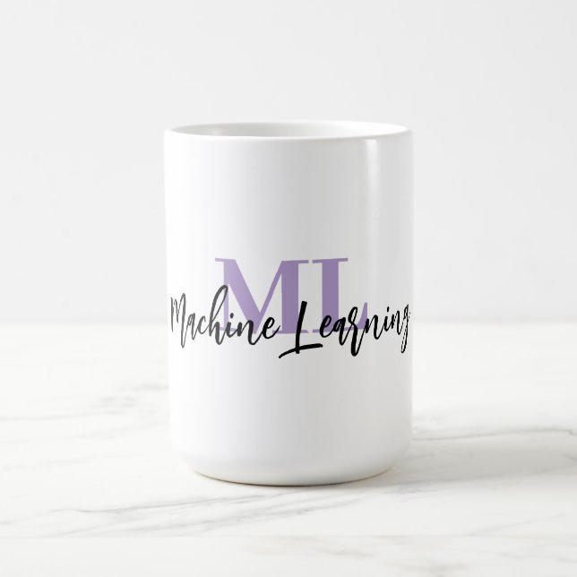 ML Weiße Tasse – Für Machine Learning Fans 💜☕ (Mittel)