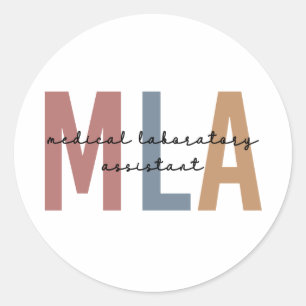MLA Medical Laborant Runder Aufkleber