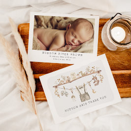 Mled Boho Baby Boy Kleidung Little Man Foto Dankeskarte