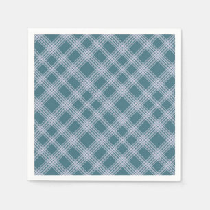 Mled Cyan Kariert Pattern Napkins Serviette