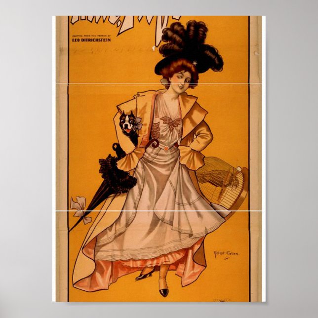 Mlle. Fifi, "Hier bin ich!" Vintages Theater Poster (Vorne)