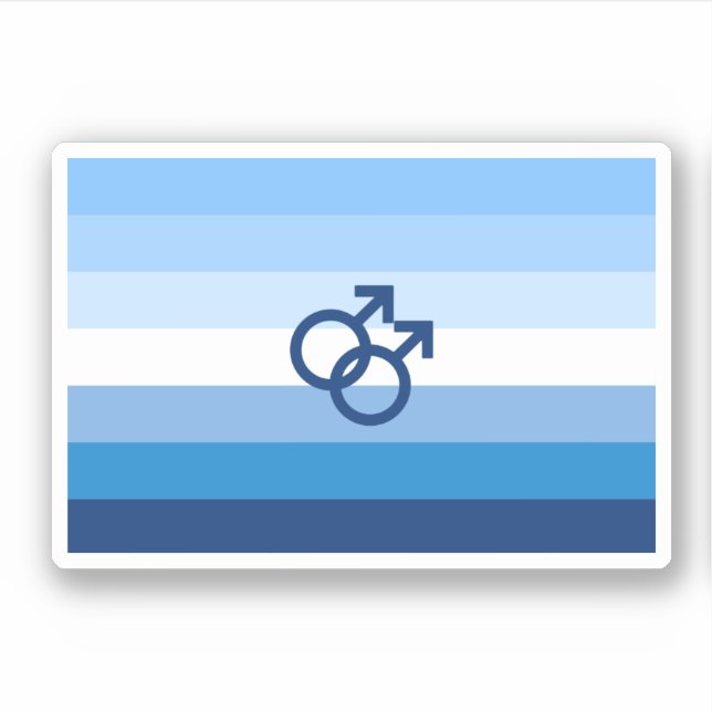 MLM Gay Male Pride Flag Aufkleber (Vorderseite)