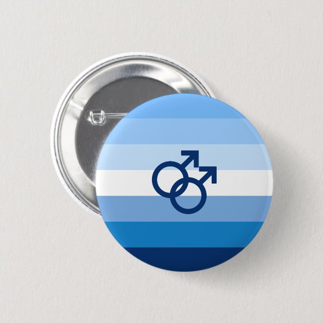 MLM Gay Male Pride Flag Button (Vorne & Hinten)