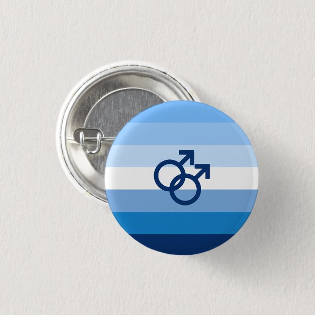 MLM Gay Male Pride Flag Button (Vorne & Hinten)