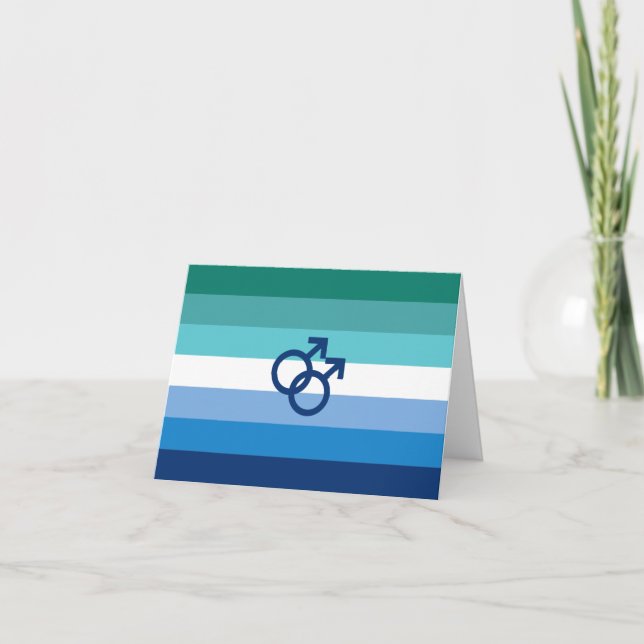 MLM Gay Male Pride Flag Dankeskarte (Vorderseite)