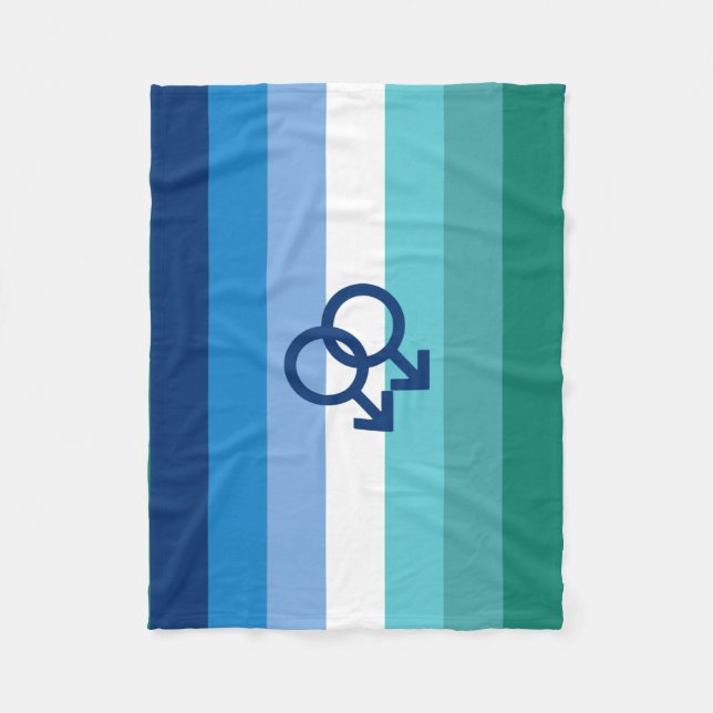 MLM Gay Male Pride Flag Fleecedecke (Vorderseite)