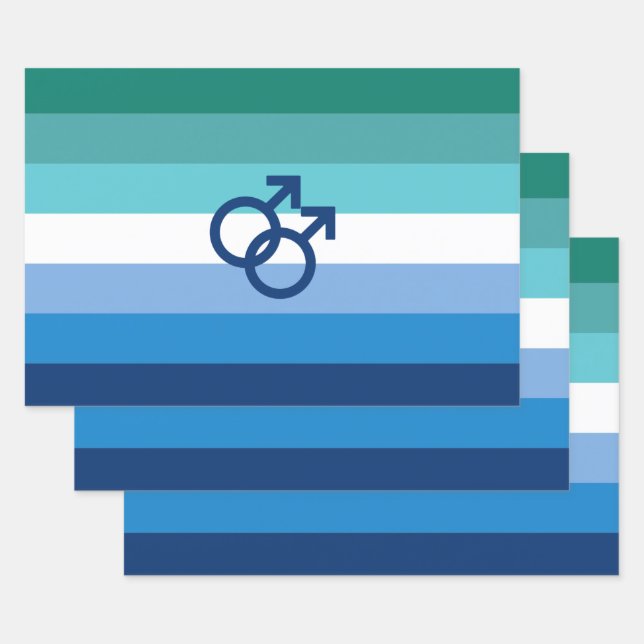 MLM Gay Male Pride Flag Geschenkpapier Set (Set)