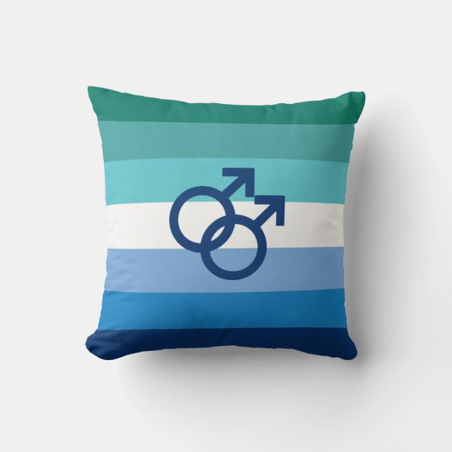 MLM Gay Male Pride Flag Kissen (Vorderseite)