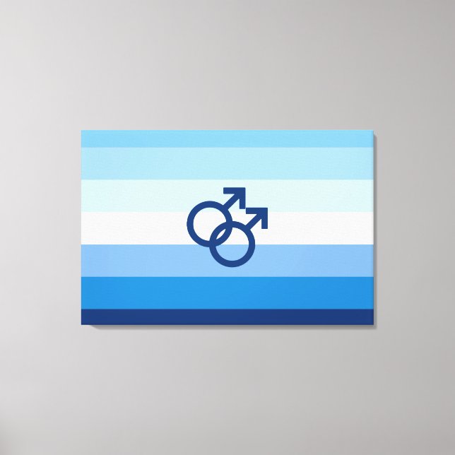 MLM Gay Male Pride Flag Leinwanddruck (Vorderseite)