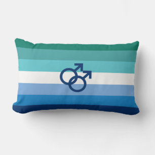 MLM Gay Male Pride Flag Lendenkissen
