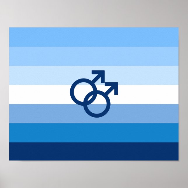 MLM Gay Male Pride Flag Poster (Vorne)