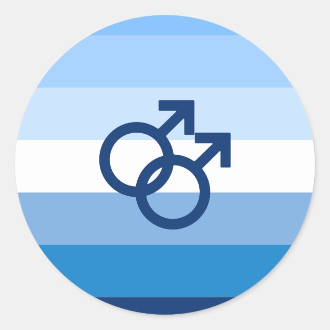 MLM Gay Male Pride Flag Runder Aufkleber (Vorderseite)
