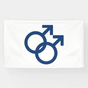 MLM Gay Men Gender Symbol Banner