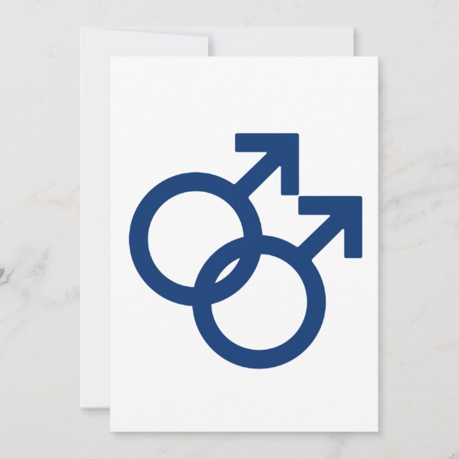MLM Gay Men Gender Symbol Feiertagskarte (Vorderseite)