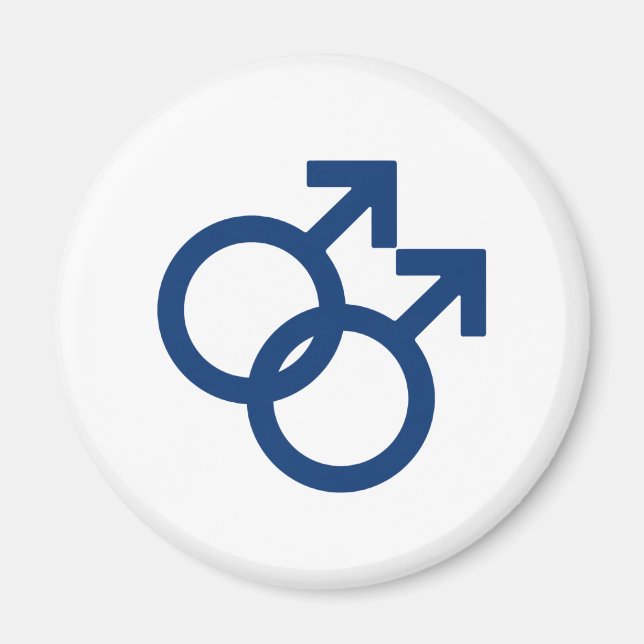 MLM Gay Men Gender Symbol Magnet (Vorne)