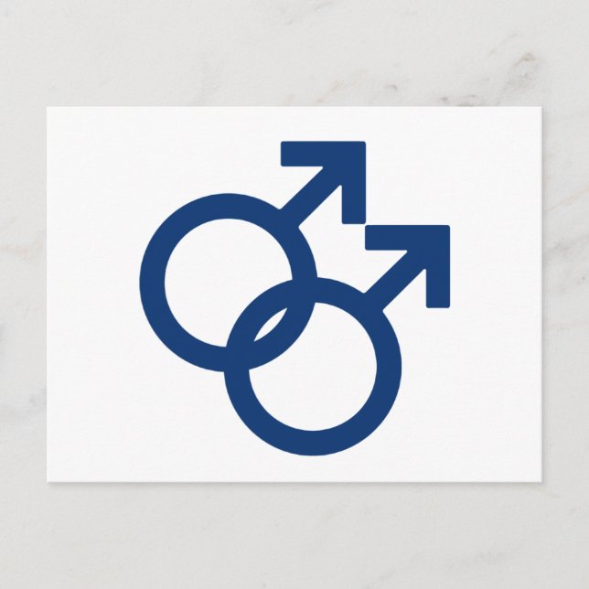 MLM Gay Men Gender Symbol Postkarte (Vorderseite)