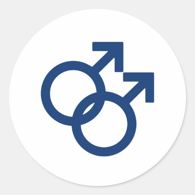 MLM Gay Men Gender Symbol Runder Aufkleber (Vorderseite)