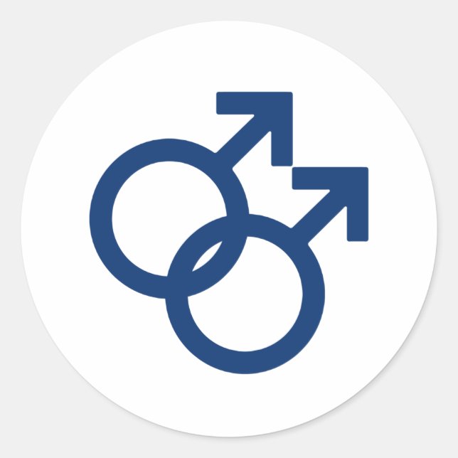 MLM Gay Men Gender Symbol Runder Aufkleber (Vorderseite)