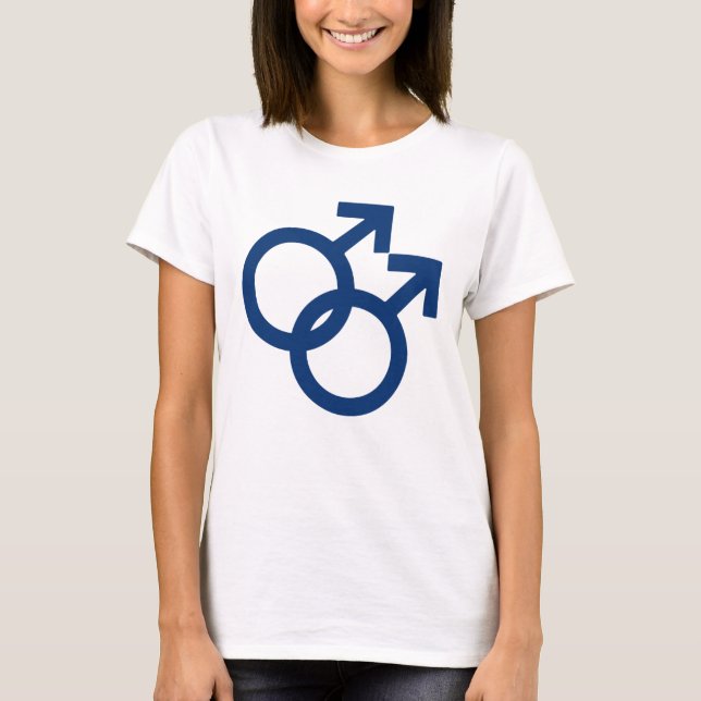 MLM Gay Men Gender Symbol T-Shirt (Vorderseite)