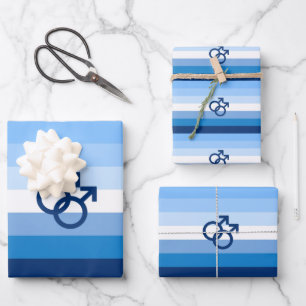 MLM Schwule Pride-Flagge Geschenkpapier Set