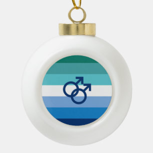 MLM Schwule Pride-Flagge Keramik Kugel-Ornament